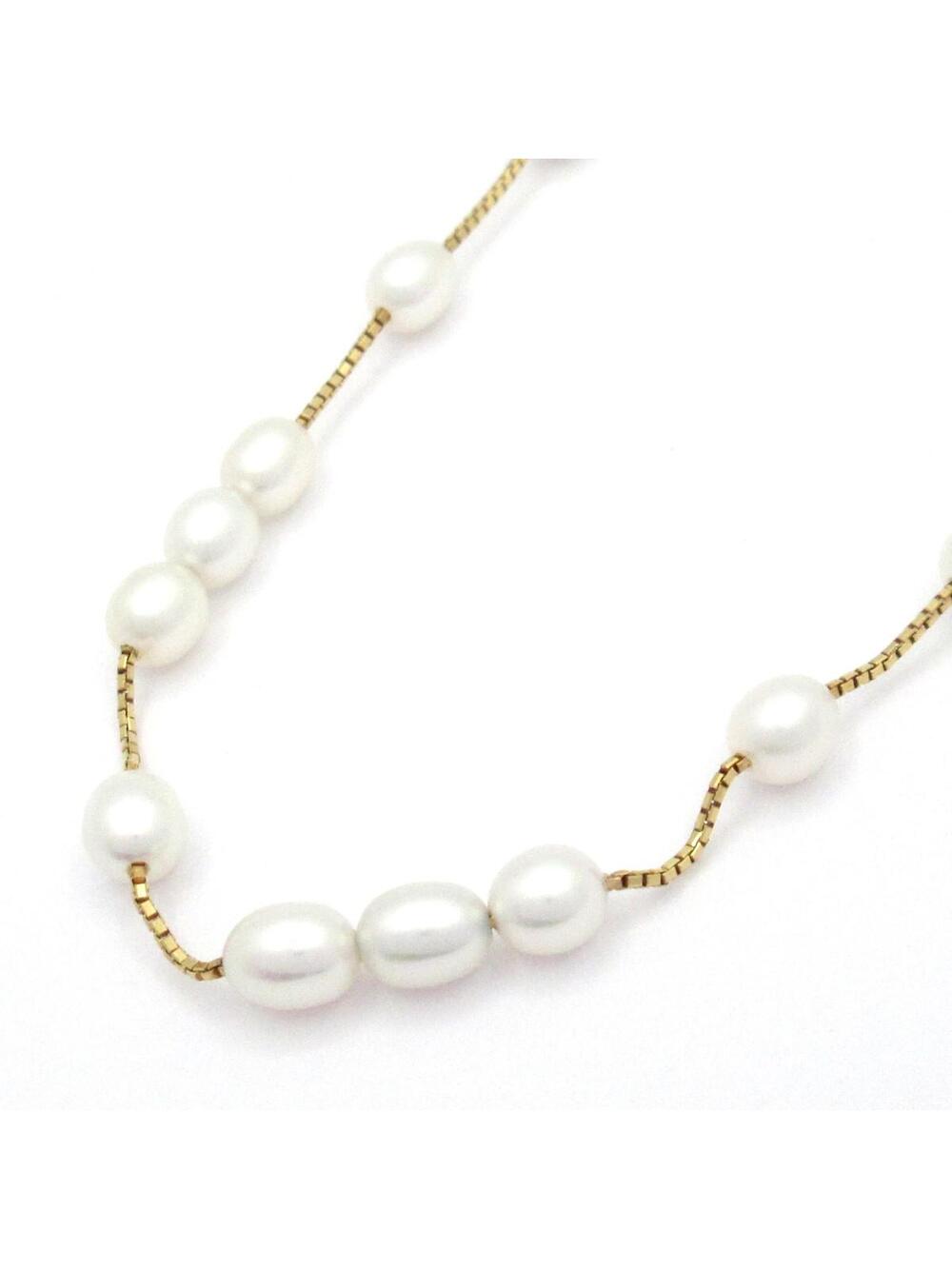 Tasaki 18K Yellow Gold Pearl Necklace #279007T16B